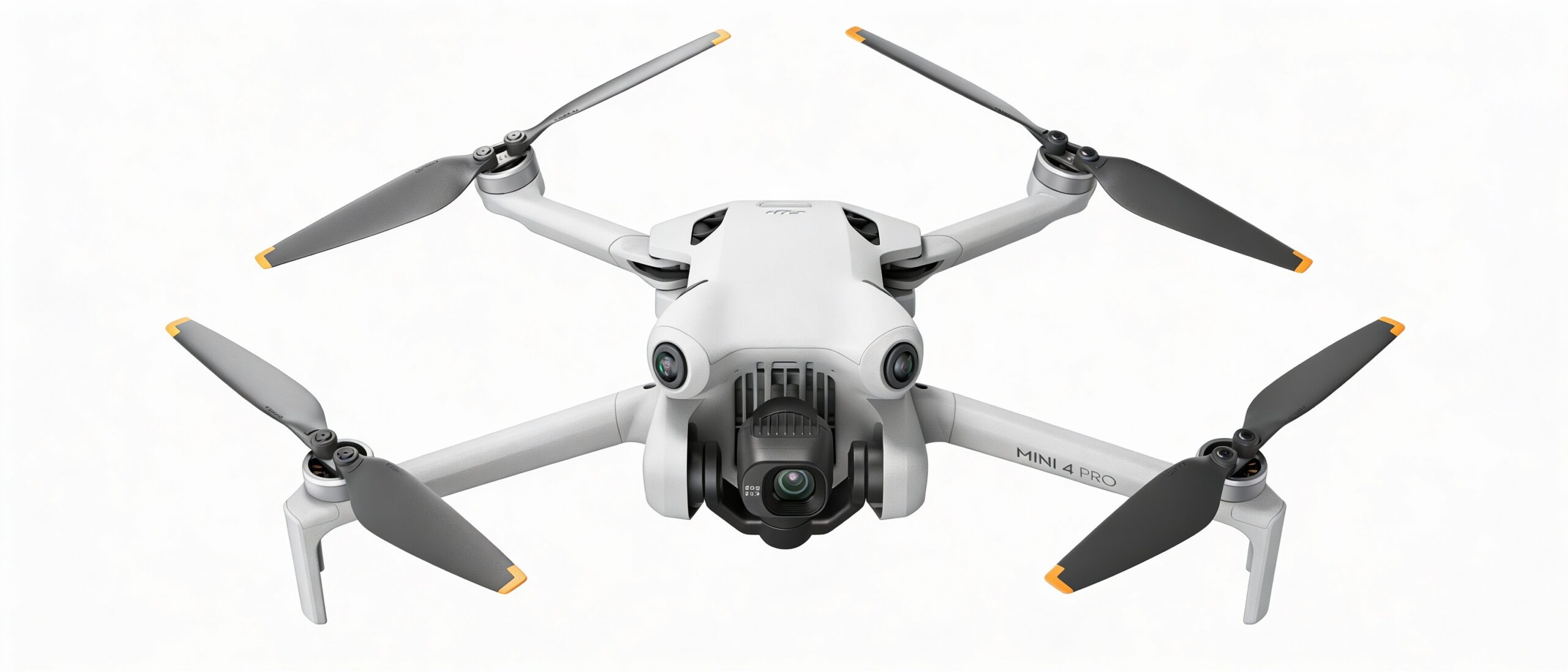 DJI Mini 4 Pro white drone top view 360 obstacle sensing cameras dual lens system lightweight photography drone 2026 best drones review