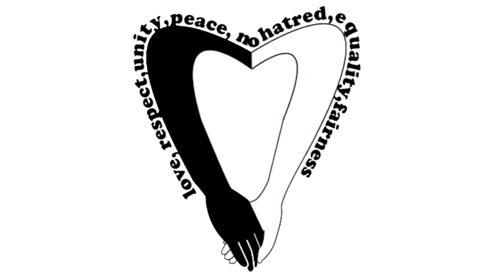 Aero Timelapse Studio free humanitarian drone services graphic unity respect love equality heart hands no hatred charitable projects volunteering