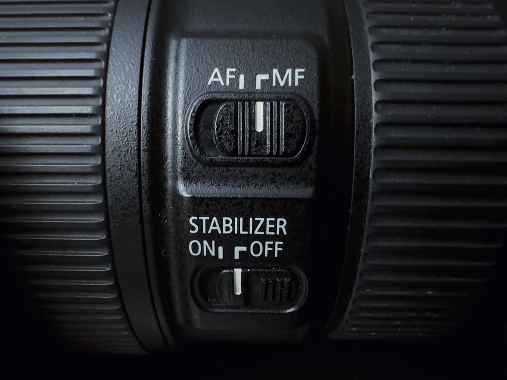 Always use manual focus and leave stabilization off