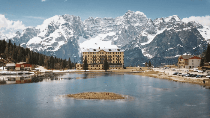 Drone Videography: Aero Timelapse Studio drone video service clip Dolo2 Dolomites Italy aerial alpine peaks valleys cloud movement for tourism portfolio