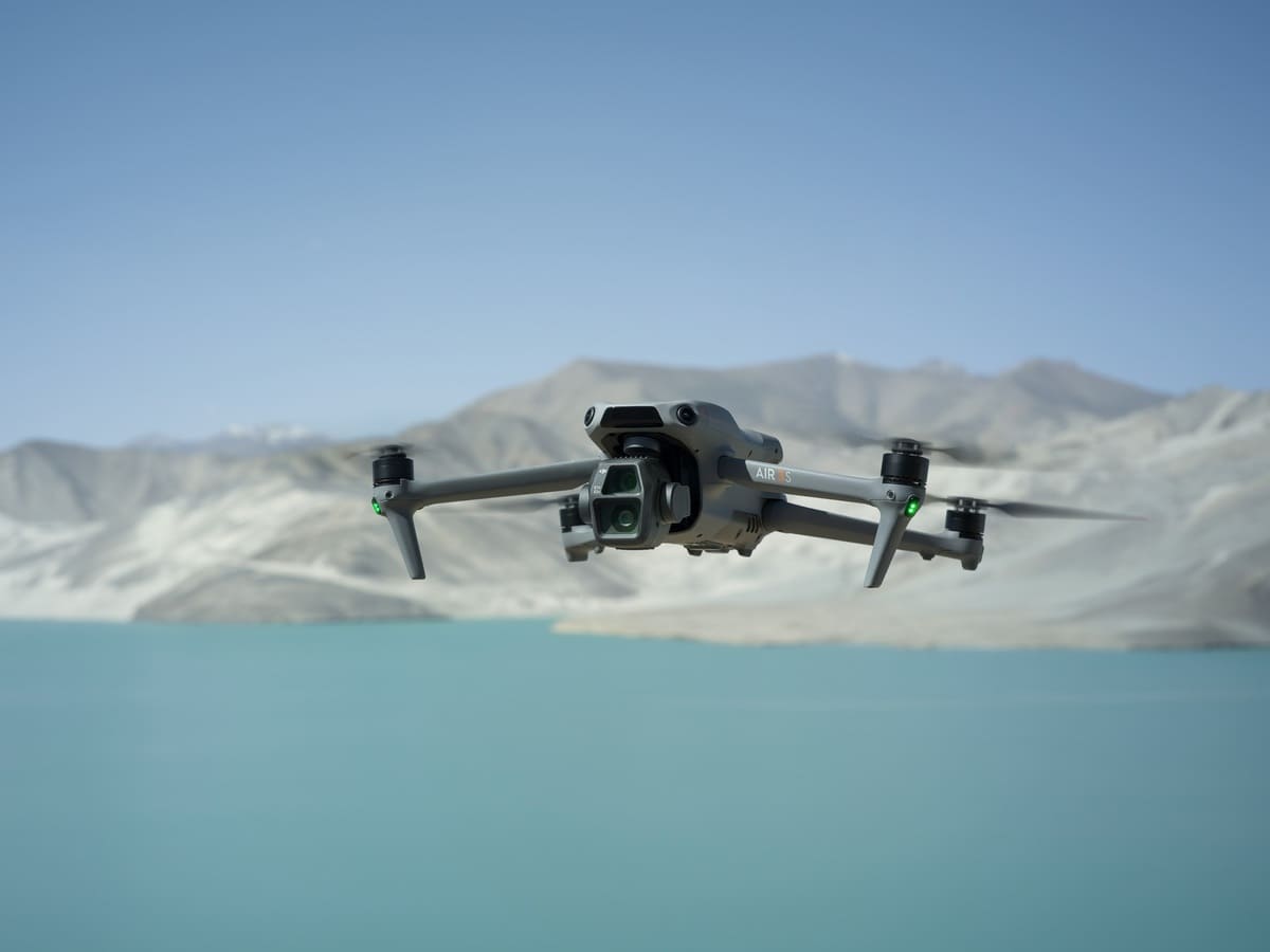 Best Professional Drones 2026 - DJI Air 3 s Hovering over an Alpine Lake