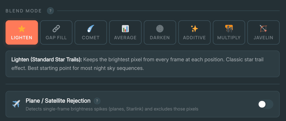 How to Make a Star Trail Timelapse - Blend Modes