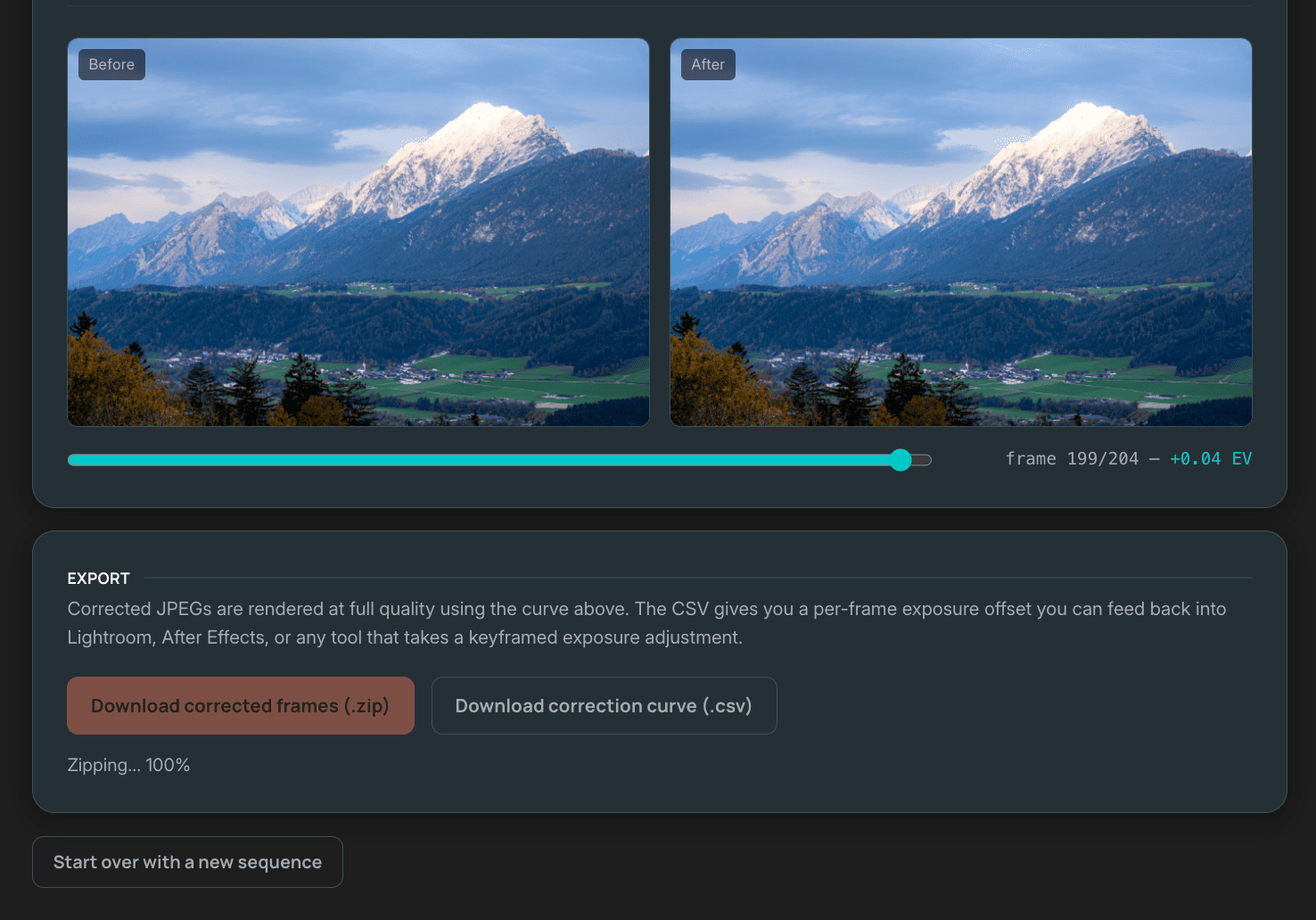 Deflicker a Timelapse Without LRTimelapse - Deflicket Tool 02