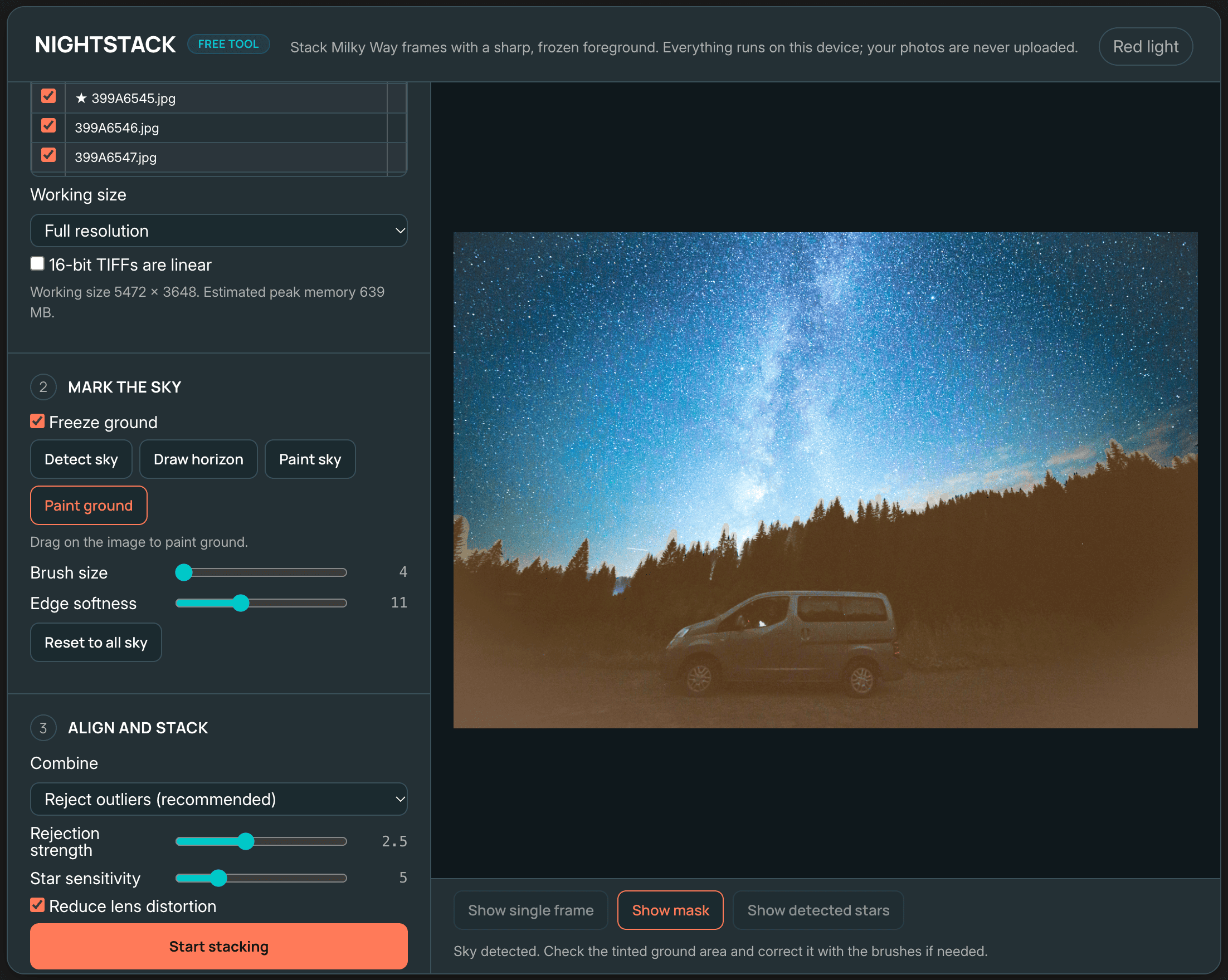 How to Shoot Milky Way Photos for Stacking - Interface 01